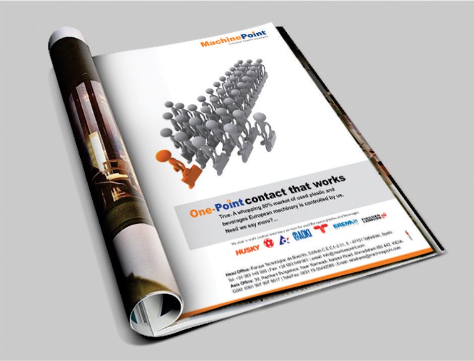 Machine Advertising Design logo branding company ahmedabad, print ad campaign, graphic design company